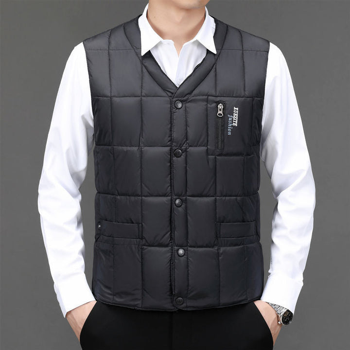 Vest Waistcoat Thermal Liner Dad-style Plus-size Vest