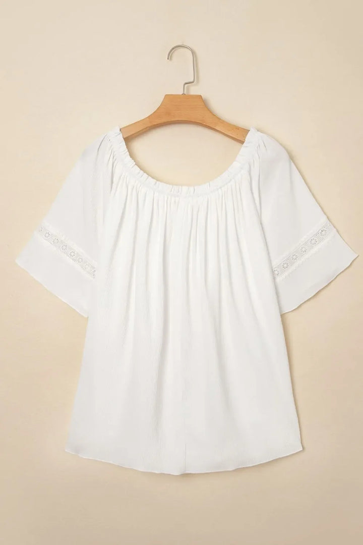 Lace Detail Off-Shoulder Blouse