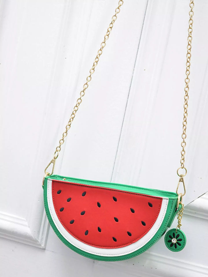 Fruit-Shaped Crossbody Bag with Chain Strap