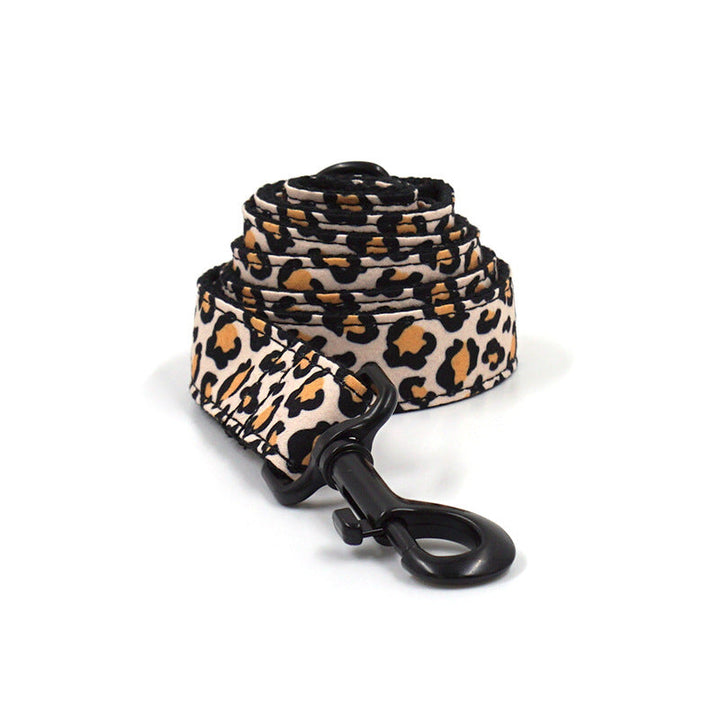 Pet Dog Black Buckle Collar Leash Set