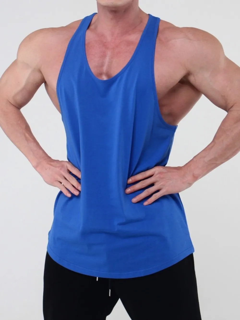Men's Plus Size Round Neck Racerback Tank