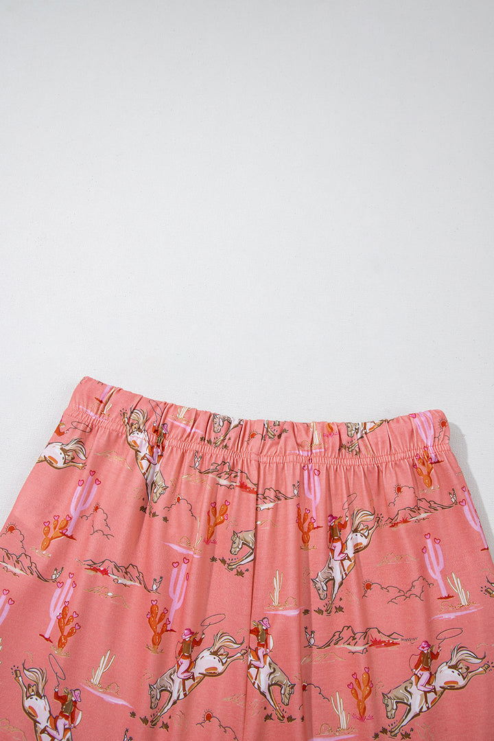 Blossom Cowgirl Country Print Pajamas Set