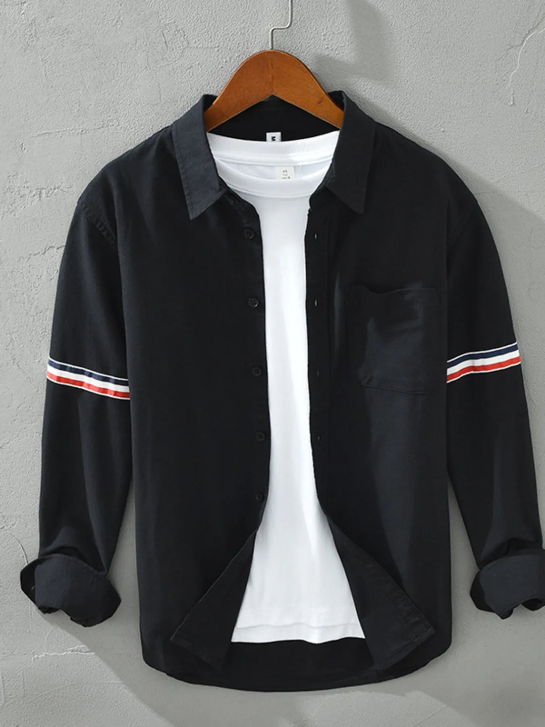 Men's Plus Size Long Sleeve Button-Up Shirt