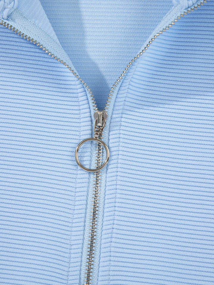 Half Zip Short Sleeve Polo and Shorts Set