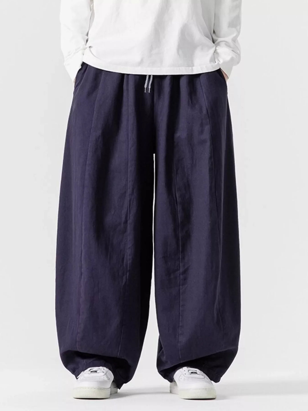 Men's Plus Size Loose Fit Drawstring Waist Casual Pants