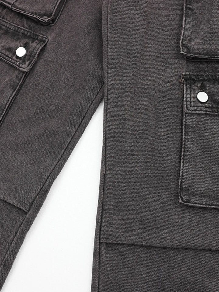 Men's Multi-Pocket Cargo Straight Jeans