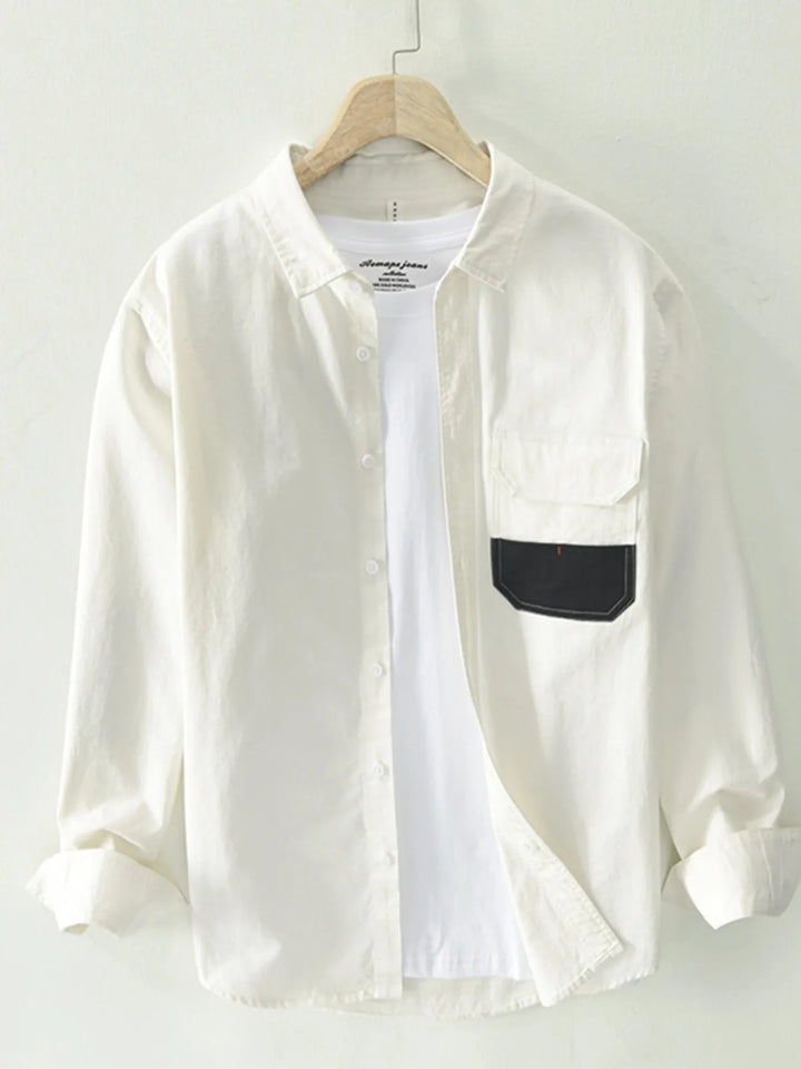 Men's Plus Size Button Up Long Sleeve Shirt