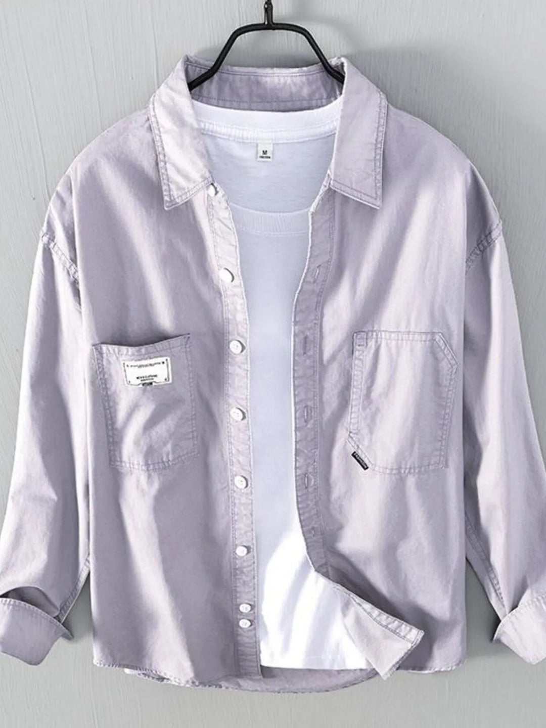 Men's Plus Size Button Up Long Sleeve Shirt