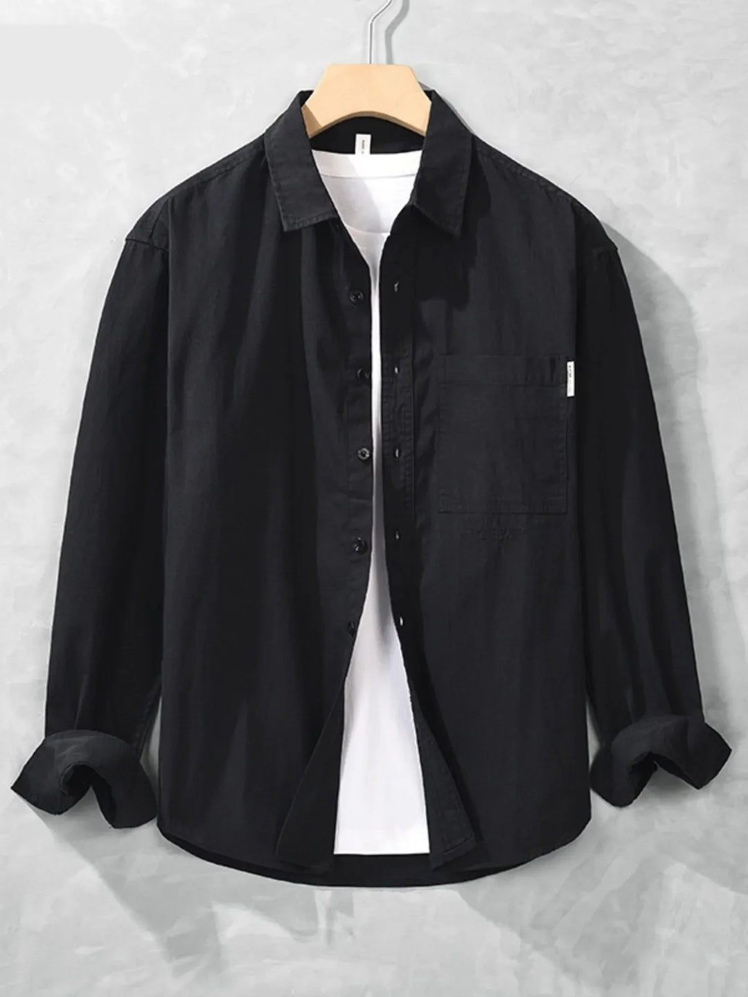 Men's Plus Size Button Up Long Sleeve Shirt