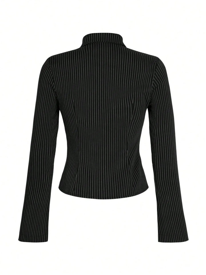 Striped Button Up Long Sleeve Shirt