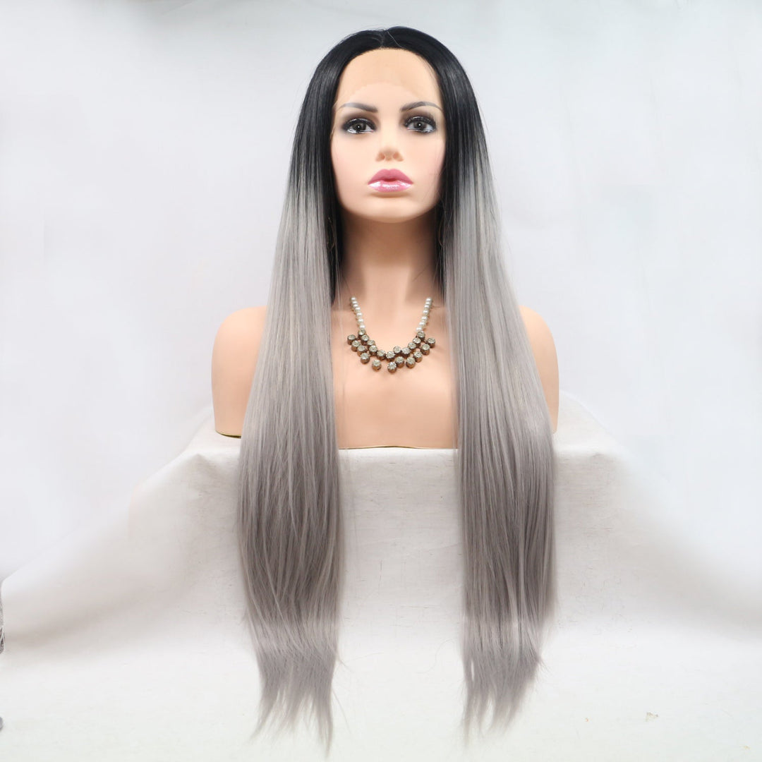 24" Long Straight Lace Front Wig