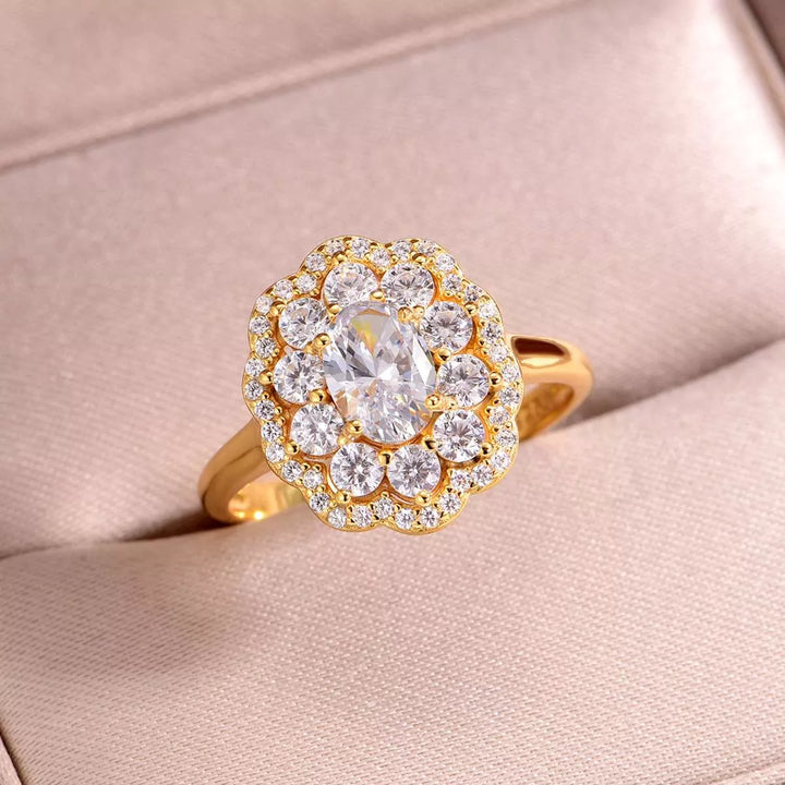3.8 Carat Moissanite 925 Sterling Silver Ring