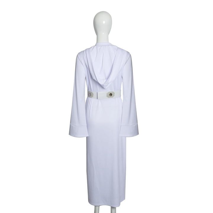 Princess Costume Long Robe - Women's Star Cosplay Dress with Belt