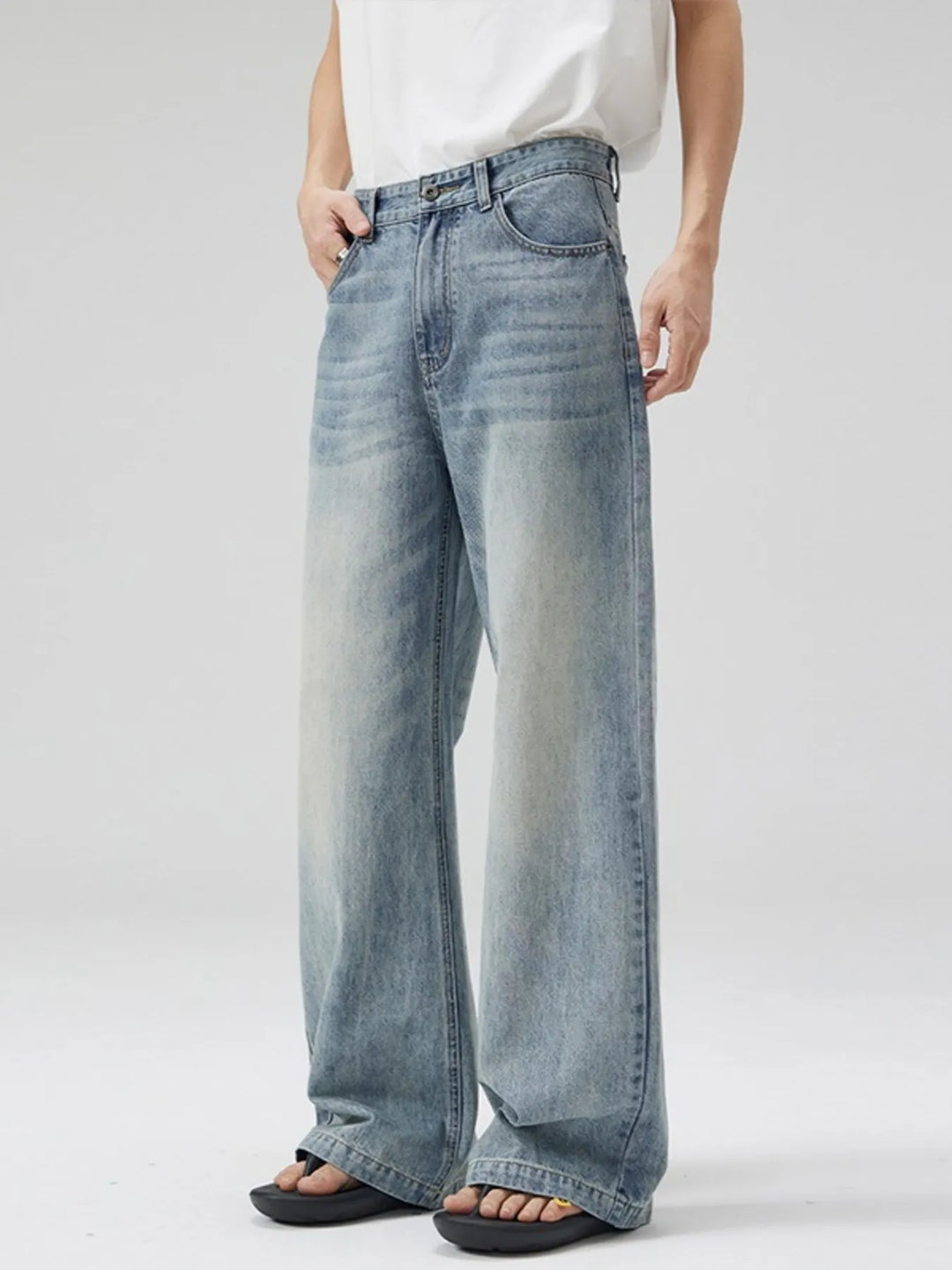 Men's Full Size Wide Leg Jeans Plus Size