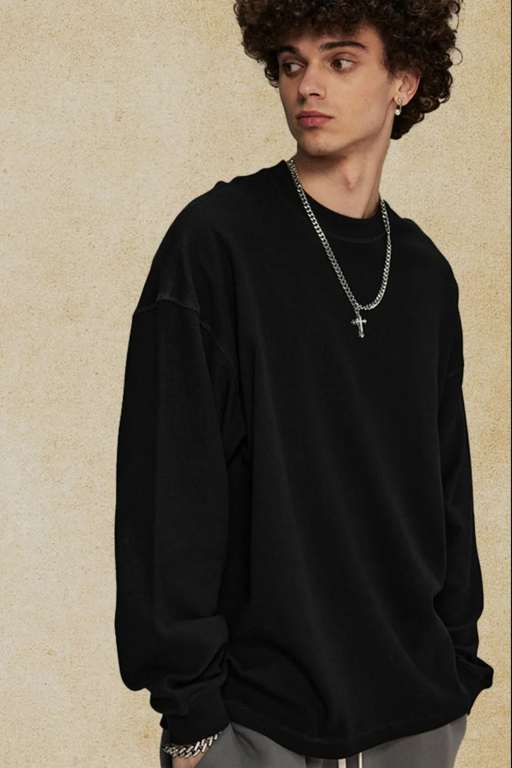 Men's Round Neck Long Sleeve T-Shirt
