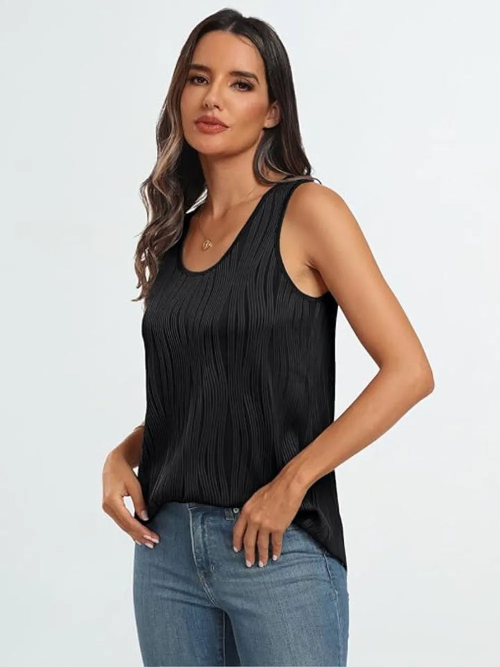 Round Neck Wide Strap Tank
