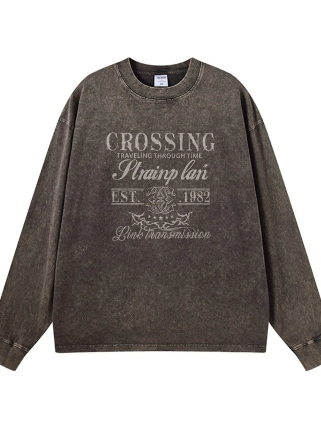 Men's Graphic Round Neck Long Sleeve T-Shirt