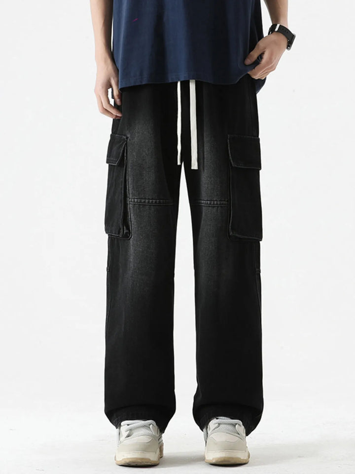 Men's Full Size Loose Fit Cargo Jeans Plus Size