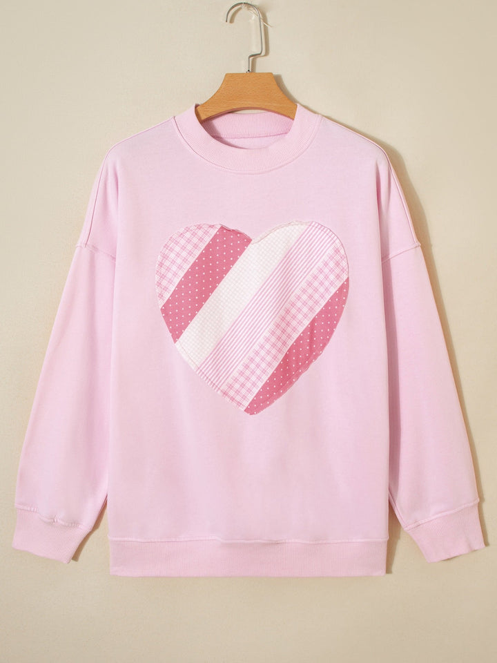 Sweetheart Patchwork Oversize Sweatshirt