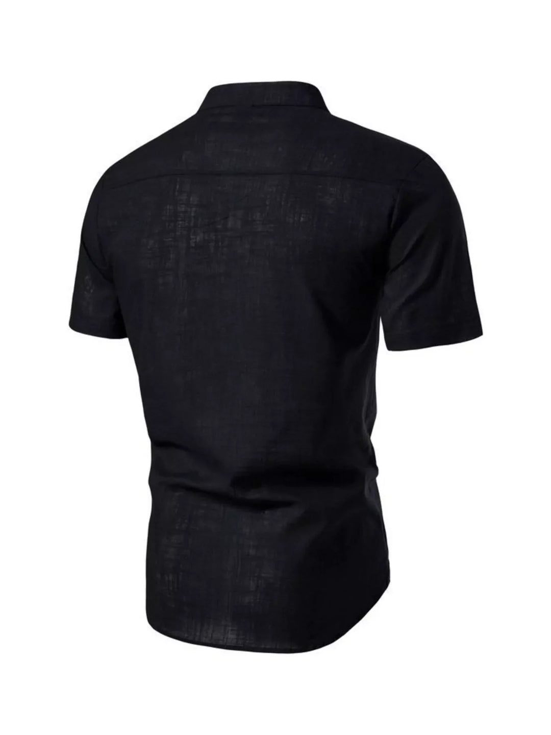 Men's Plus Size Mandarin Collar Short Sleeve Shirt