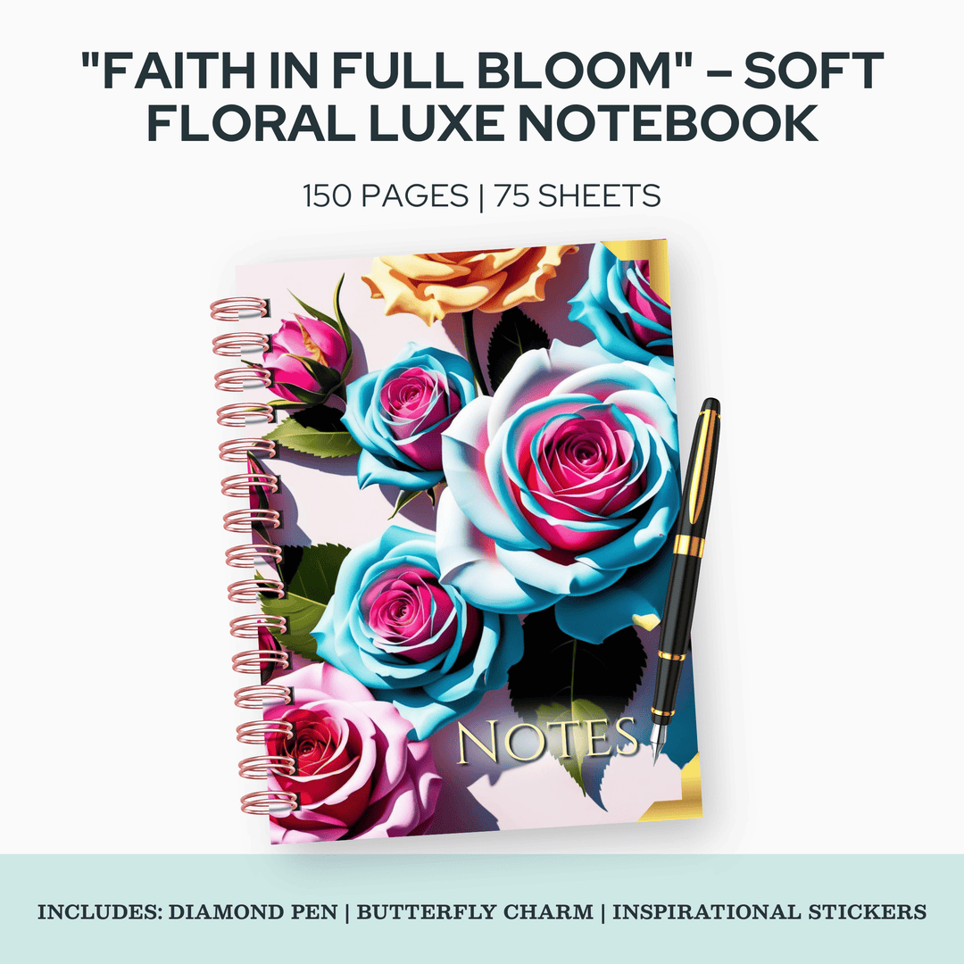 Faith in Full Bloom Notebook - 8x10"