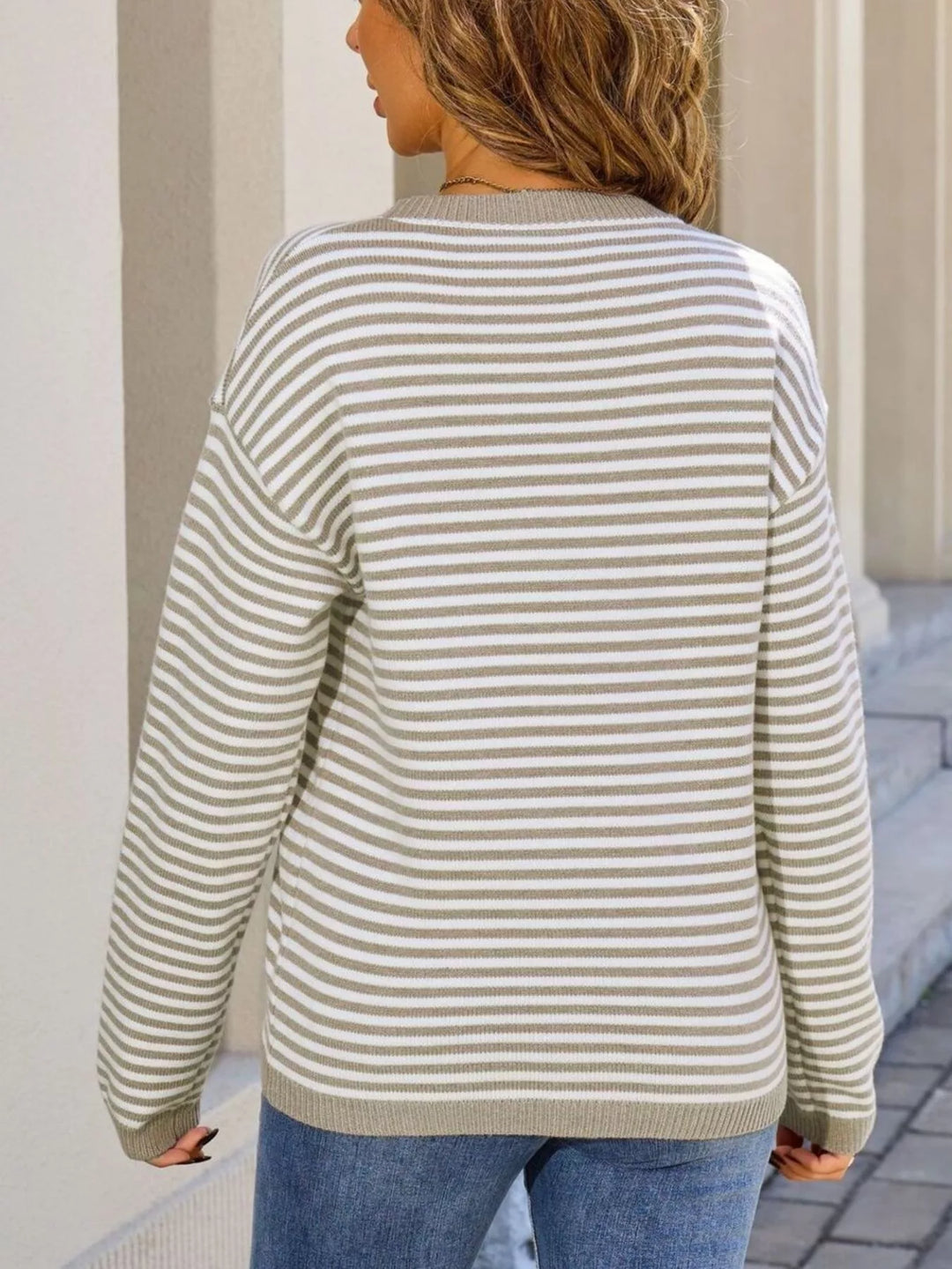 Striped Round Neck Sweater