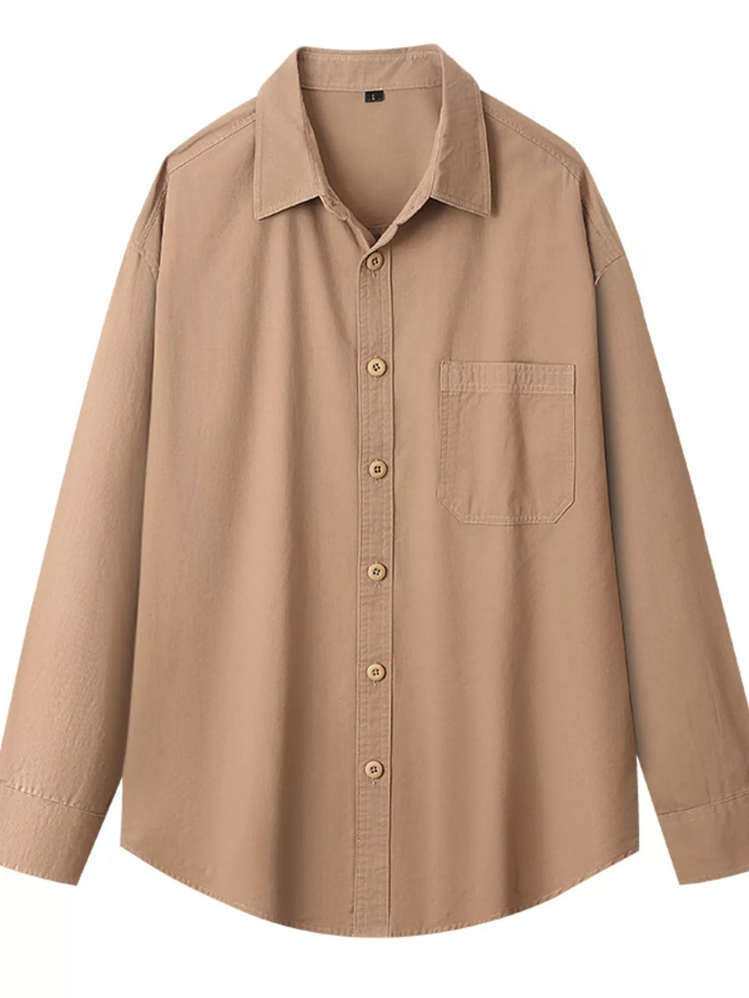 Men's Plus Size Button Up Long Sleeve Shirt