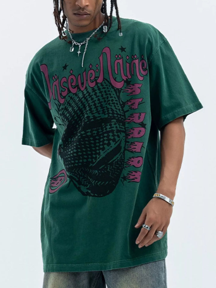 Men's Graphic Round Neck Half Sleeve T-Shirt