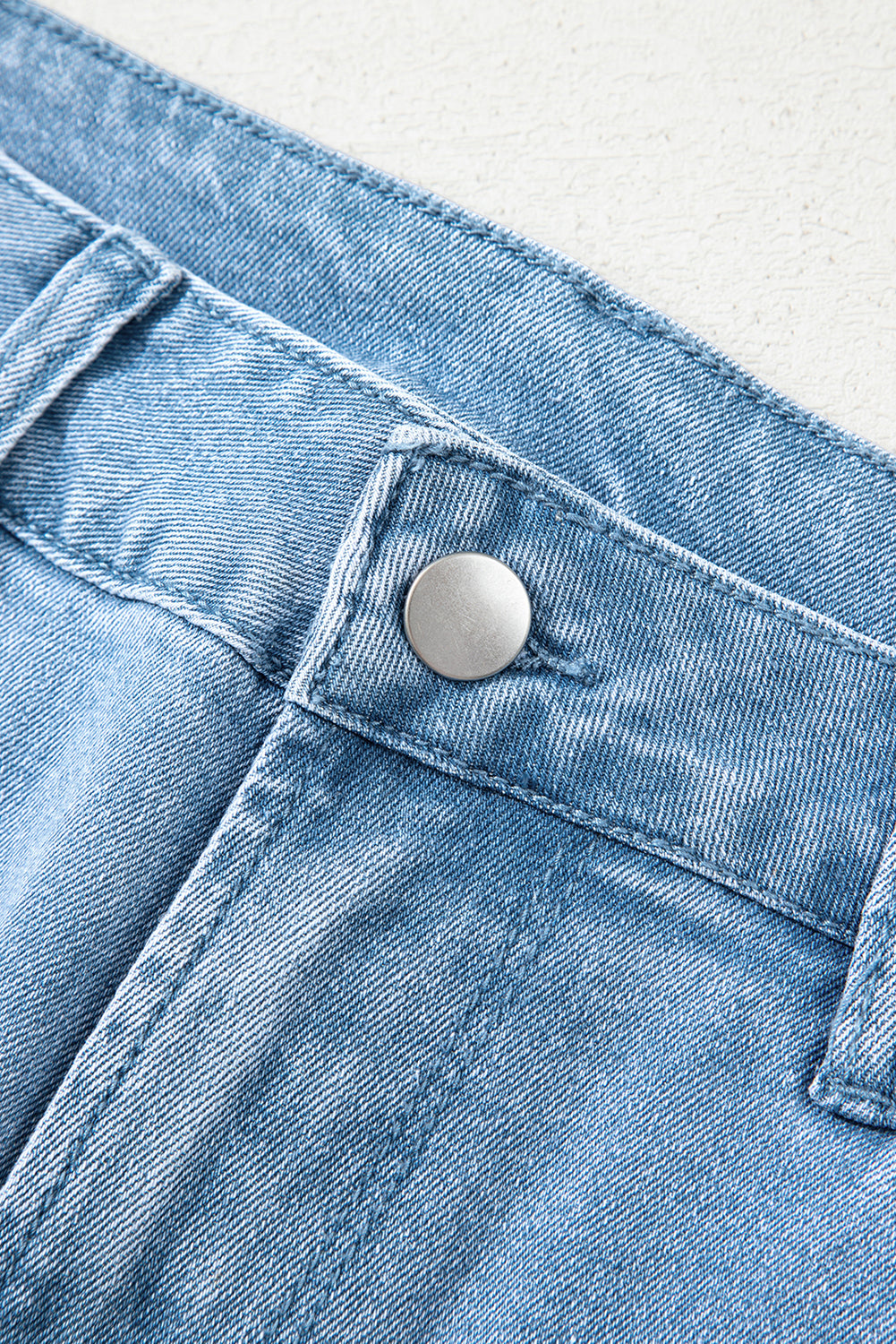 Myosotis Acid Washed High Rise Cropped Wide Leg Jeans