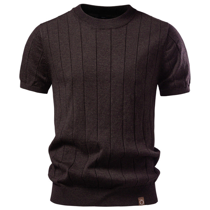 Crew-neck Business Mens Short-sleeve Sweater