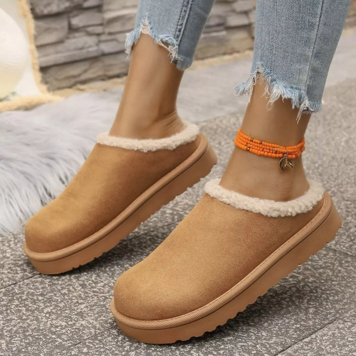 Cozy Plush Lined Platform Slippers