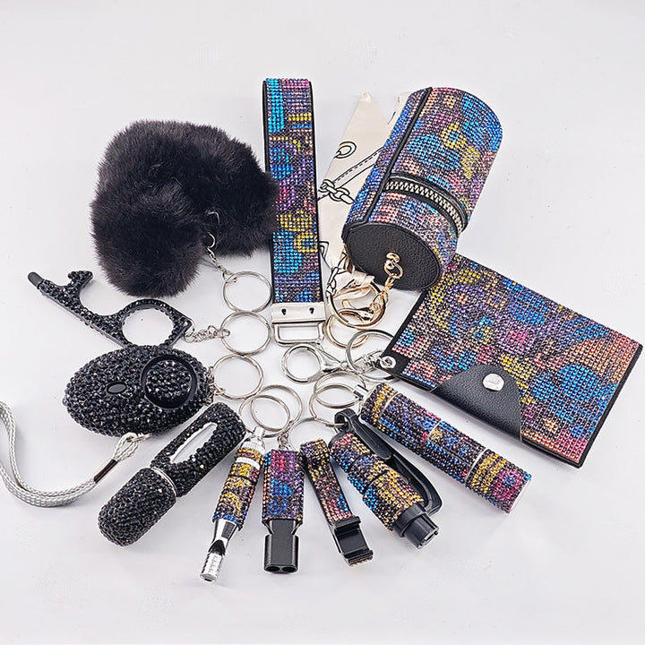 Multifunctional Portable Womens 12-Piece Keychain Set