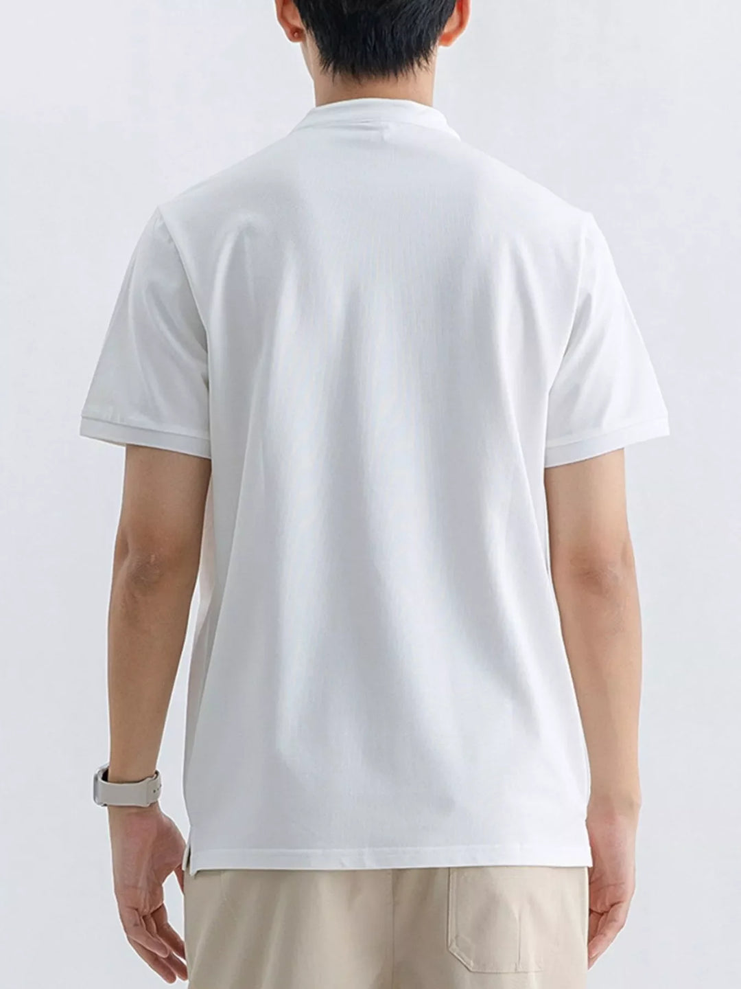 Men's Plus Size Button Detail Short Sleeve T-Shirt