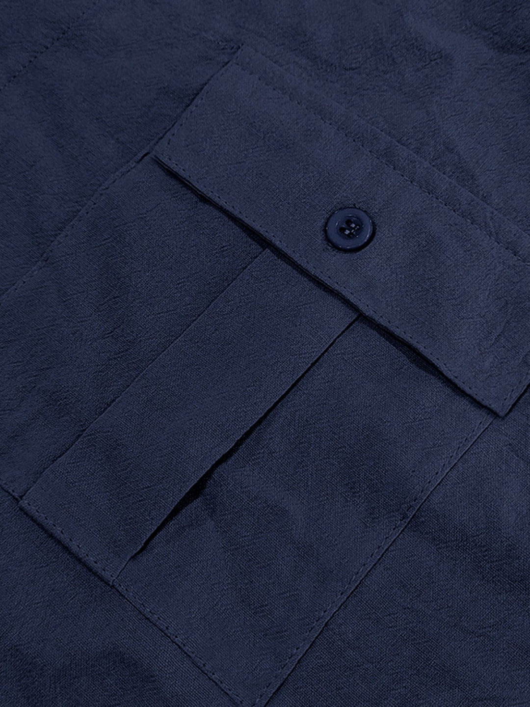 Men's Full Size Short Sleeve Shirt with Pockets Plus Size