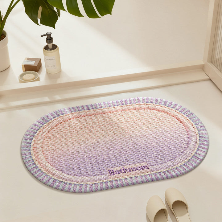 Water-absorbent Stain-resistant Non-slip Household Bathroom Floor Mat