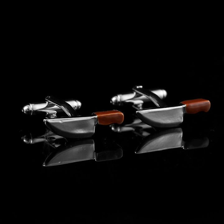 Titanium Steel Hollow Football Cufflink