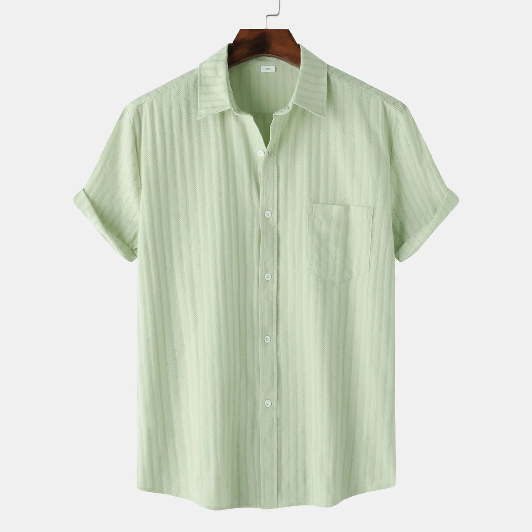 Men's Casual Short Sleeve Button Down Shirt