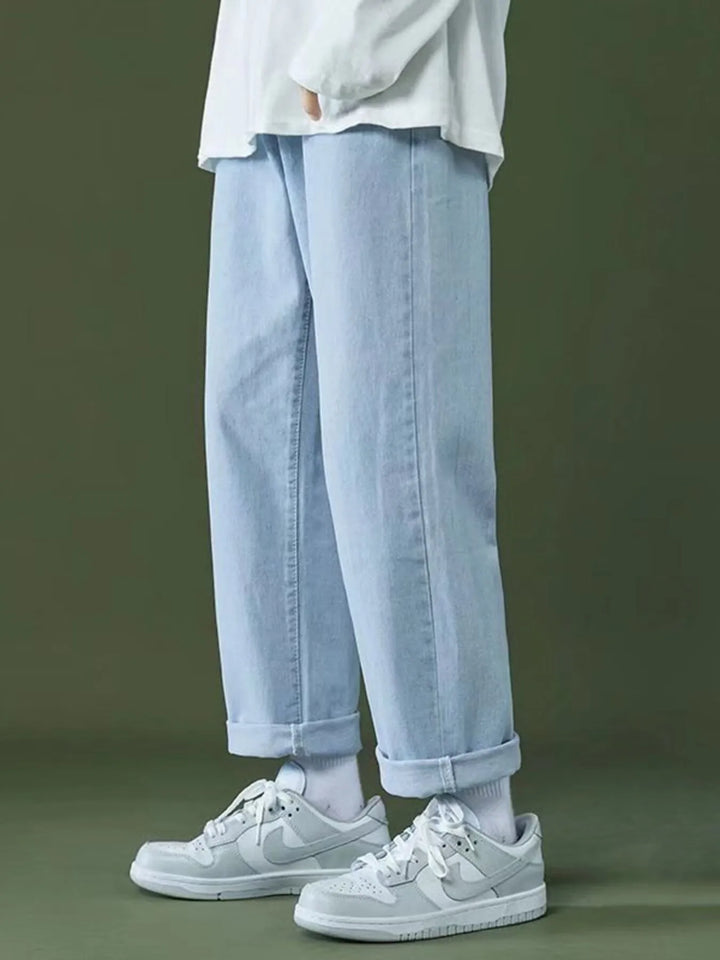 Men's Full Size Washed Relaxed Fit Jeans Plus Size