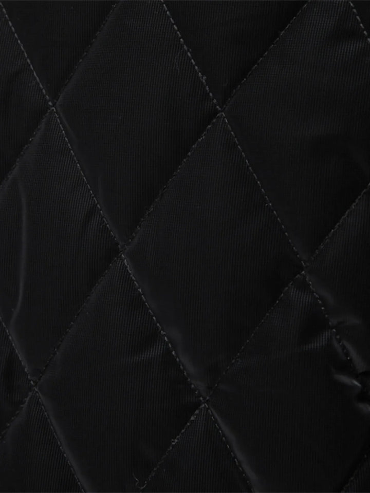 Men's Quilted Snap Down Long Sleeve Jacket