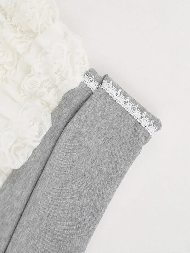 Layered Tulle Mini Skirt with Contrast Waistband