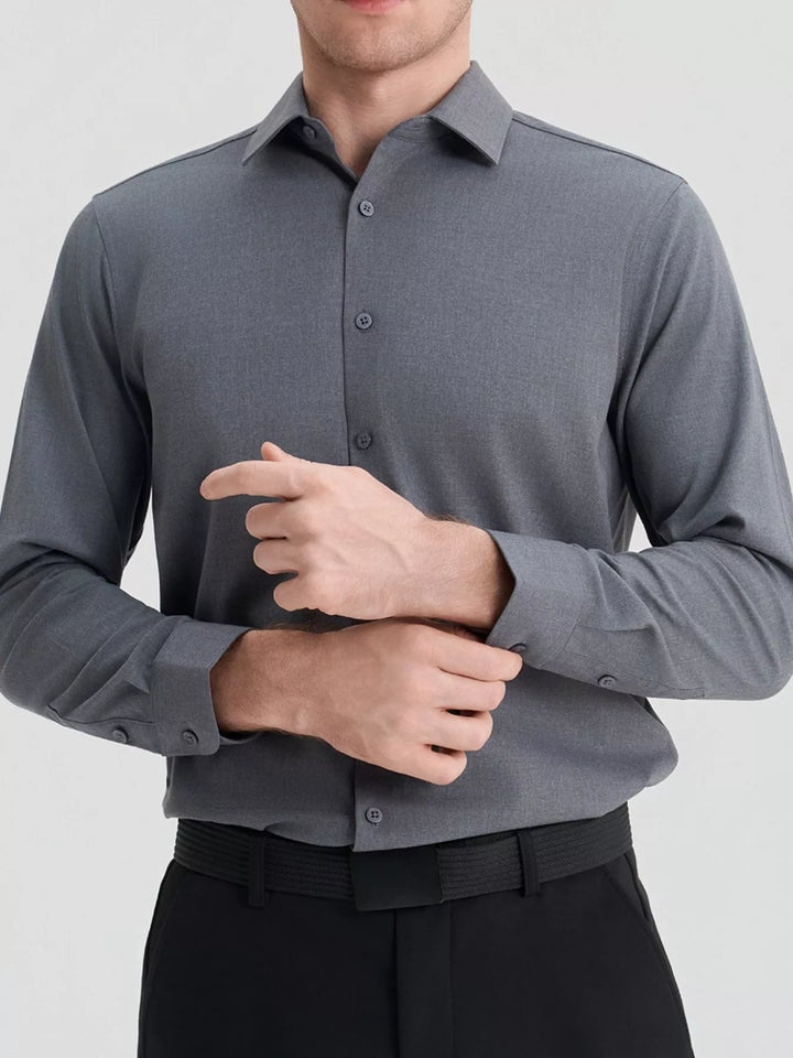 Men's Full Size Slim Fit Long Sleeve Shirt Plus Size