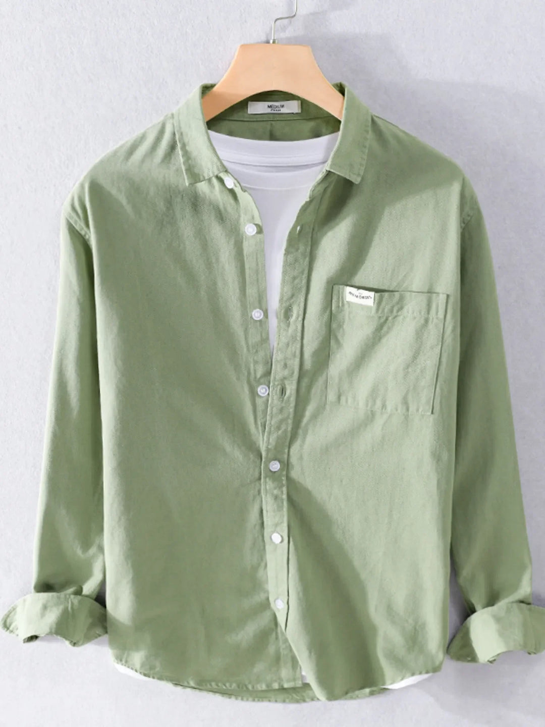 Men's Plus Size Button Up Long Sleeve Shirt