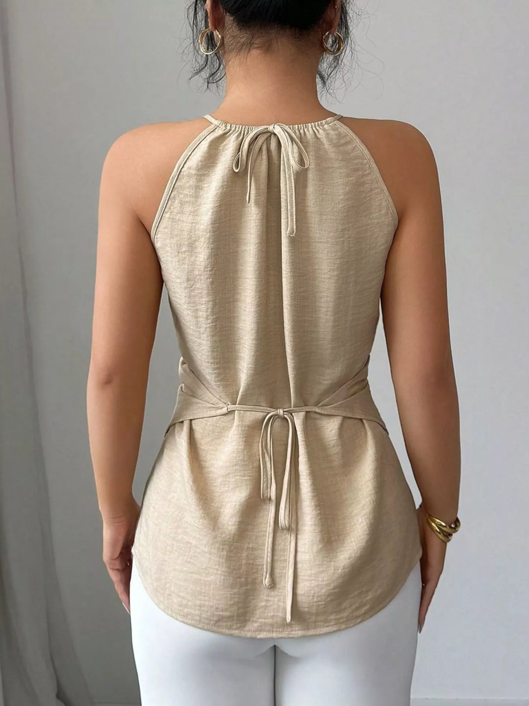 Halter Neck Crisscross Cami
