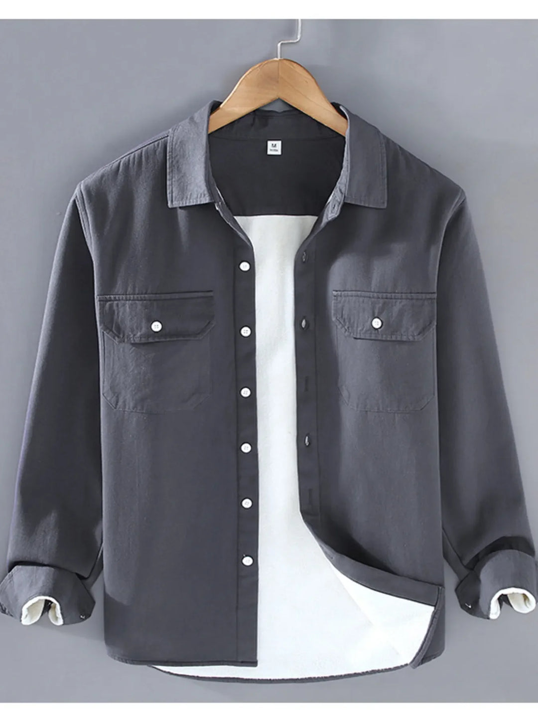 Men's Plus Size Button Up Long Sleeve Shirt