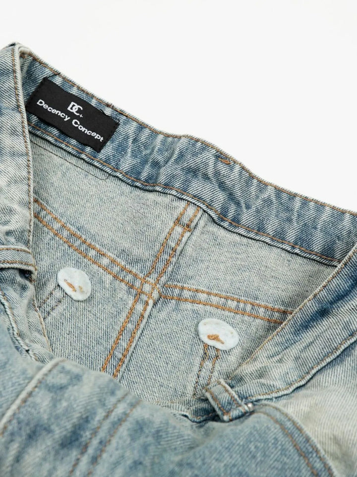 Men's Washed Wide Leg Baggy Jeans