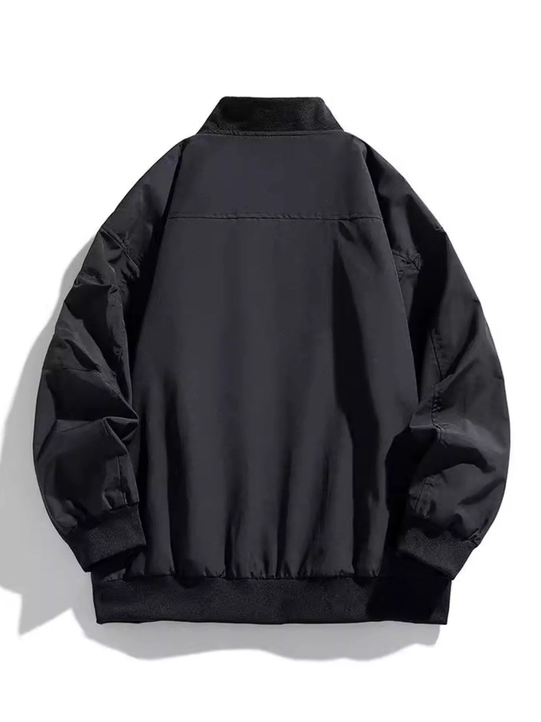 Men's Plus Size Casual Zipper Front Bomber Jacket