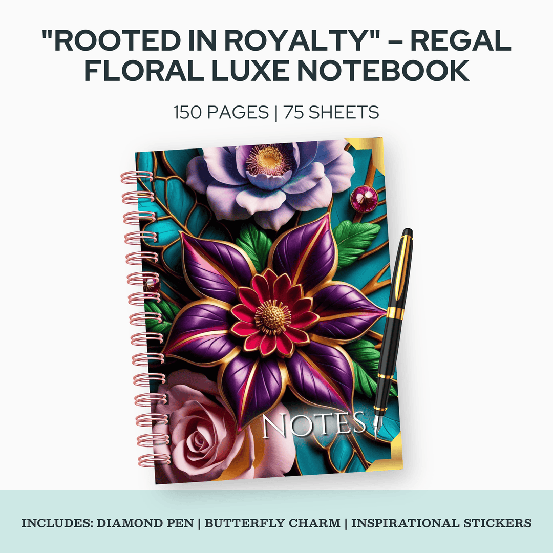Rooted in Royalty Notebook - 8x10"