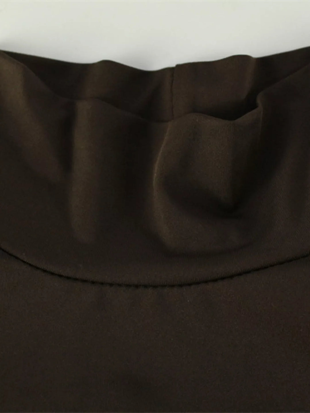 Turtleneck Long Sleeve Tie Waist Maxi Dress