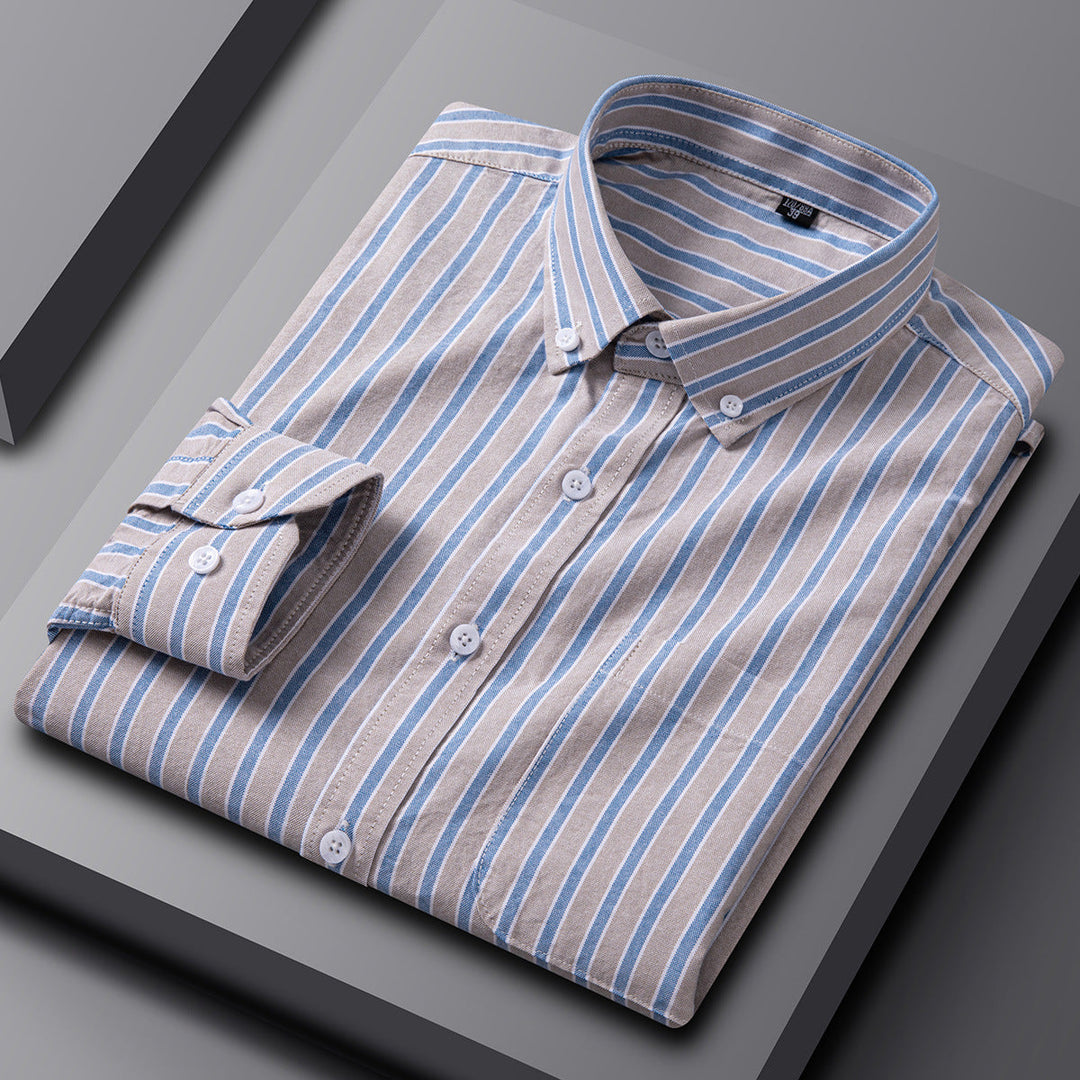 Men's Cotton Long Sleeve Oxford Woven Shirts