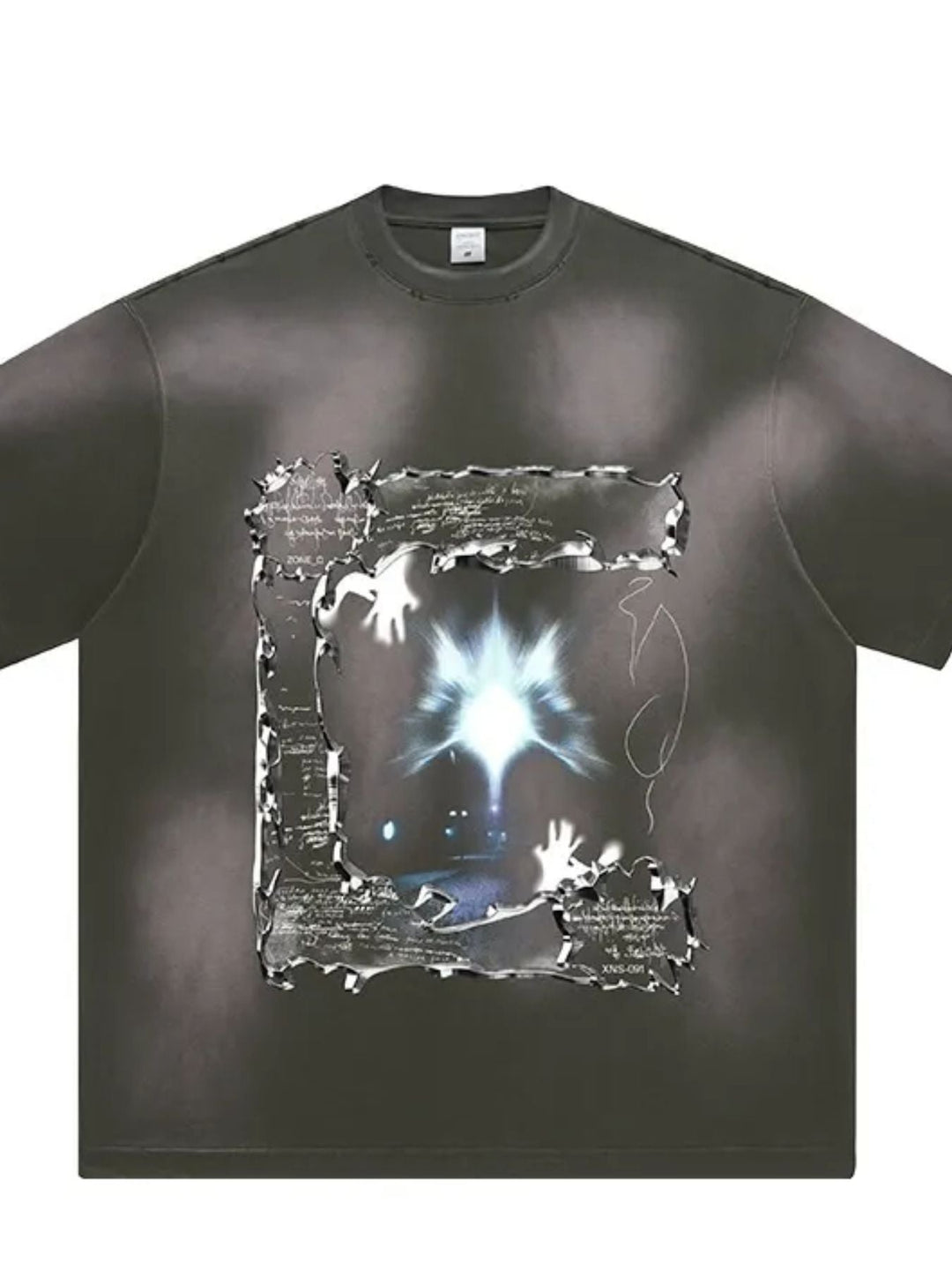 Men's Graphic Round Neck Vintage Wash T-Shirt